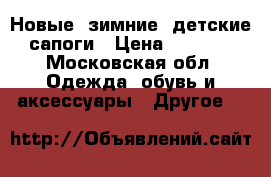 Новые, зимние, детские сапоги › Цена ­ 1 800 - Московская обл. Одежда, обувь и аксессуары » Другое   